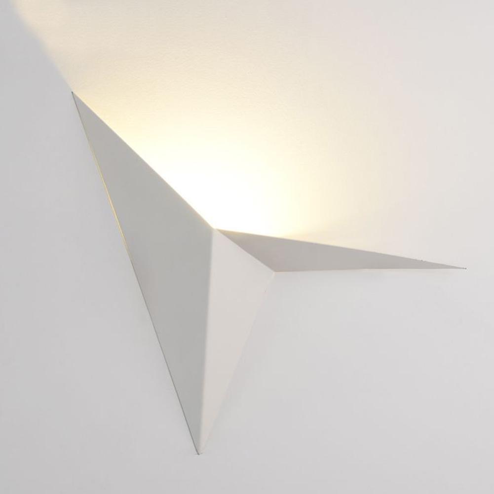 Modern LED Wall Lamp Indoor Creative Triangle Light Simple Bedroom Sanctum Aisle Stair Lighting Warm White Light
