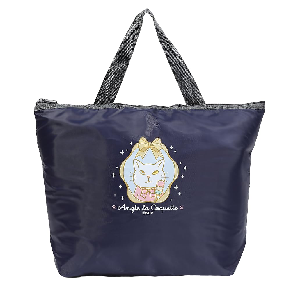 La Angie La Coquette Beautiful Angie Insulated Hot Cold Tote Cute Cat [Angie Coquette] & Bag, Navy, Character, Women's,