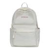 Middle School Student Schoolbag Women's Solid Color Letter Printed Backpack College Style Large Capacity Backpack