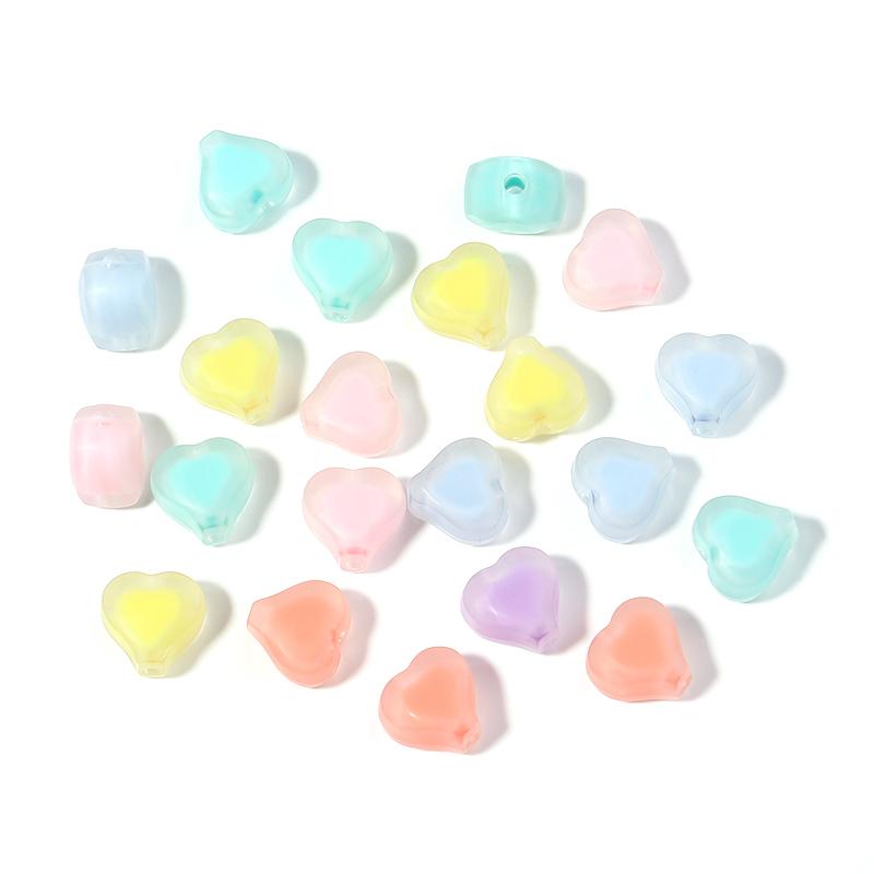 50pcs/lot Colored Acrylic Round Beads Loose Spacer Star Flower Pumpkin Bead For Girls DIY Charm Jewelry Making Bracelet Necklace