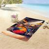 Buntes Schlagzeug Strandtuch, Aquarell-Schlagzeug-Druck Übergröße Badetuch, Weiche Schnelltrocknende Musik-Themen Stranddecke