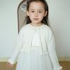 Flower Beaded Cotton Girls Knitted Cardigan Jacket Children's Small Shawl Matching Dress