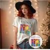 Vintage Printed White Short Sleeved T-shirt Summer Loose New Top Half-sleeve