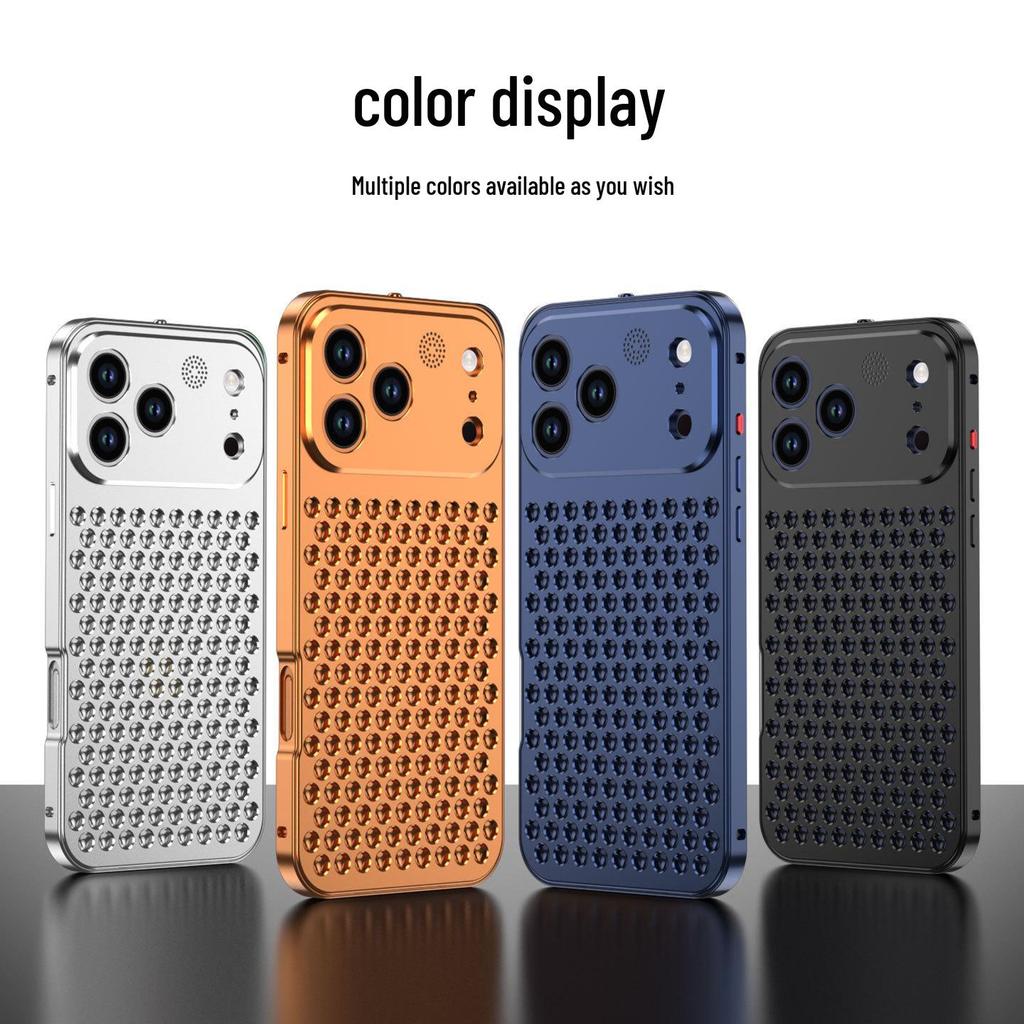 Heat Dissipation Snap-on Aluminum Case for iPhone 14 Pro/15/16/17 Pro Max with Aroma Diffuser