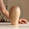 Testa di Manichino con Base Stand Finitura Legno Leggera per Rivenditori