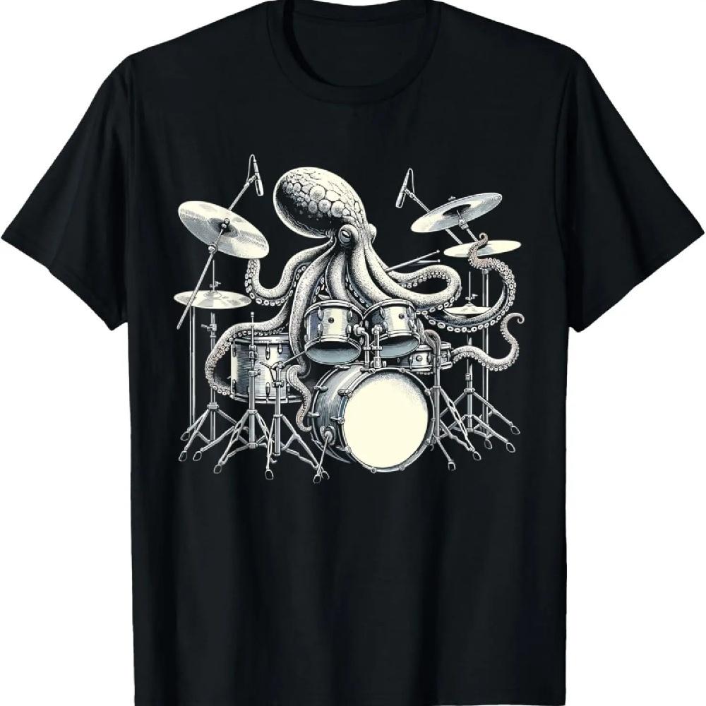 

Octopus Playing Drums Drummer T-Shirt S