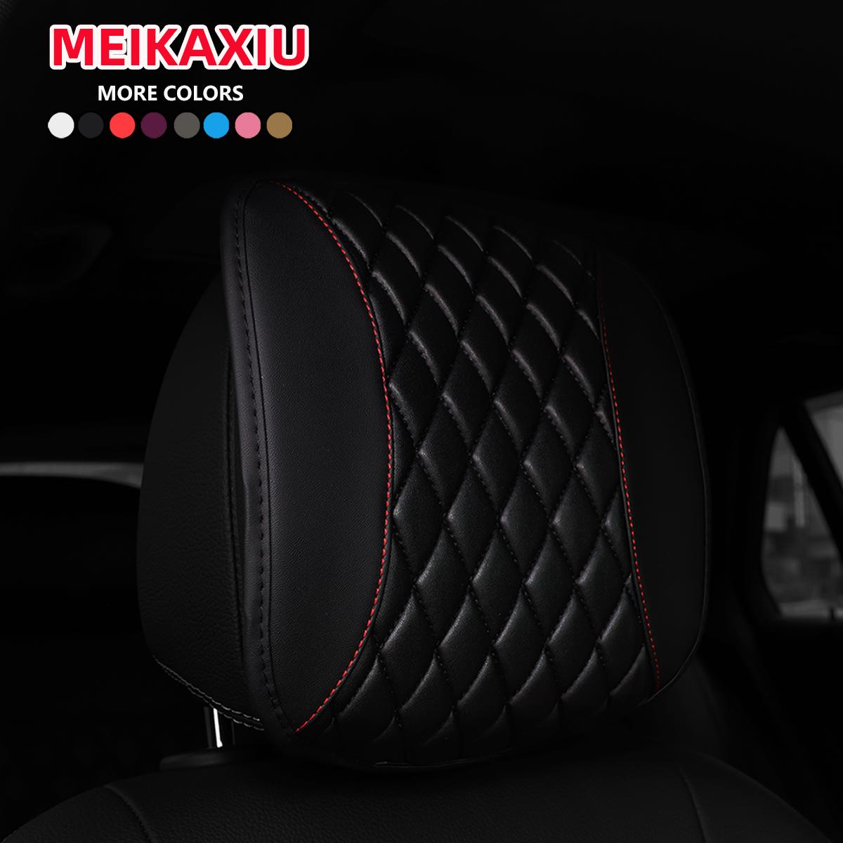 

1PU leather embroidered car headrest Headrest and car interior headrest can be separated from the seat available