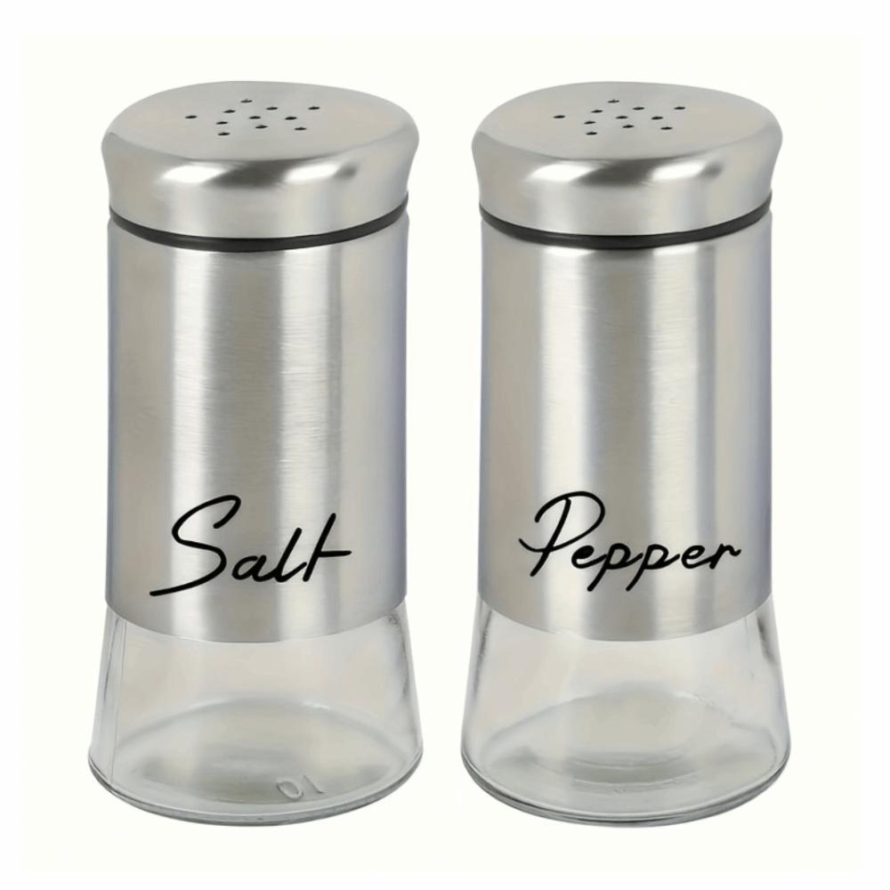 2 Piezas Botella de Sal y Pimienta para Exterior de Acero Inoxidable Base Antideslizante Botella de Condimento para Cocina Chef