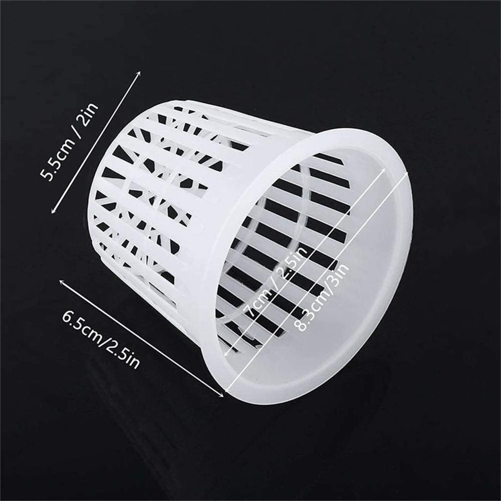 Hydroponic Planting Basket, Soilless Cultivation 3-Inch Seedling Cup, Plastic Mesh Pot for Vegetables, Herbs, and Garden Seedlings