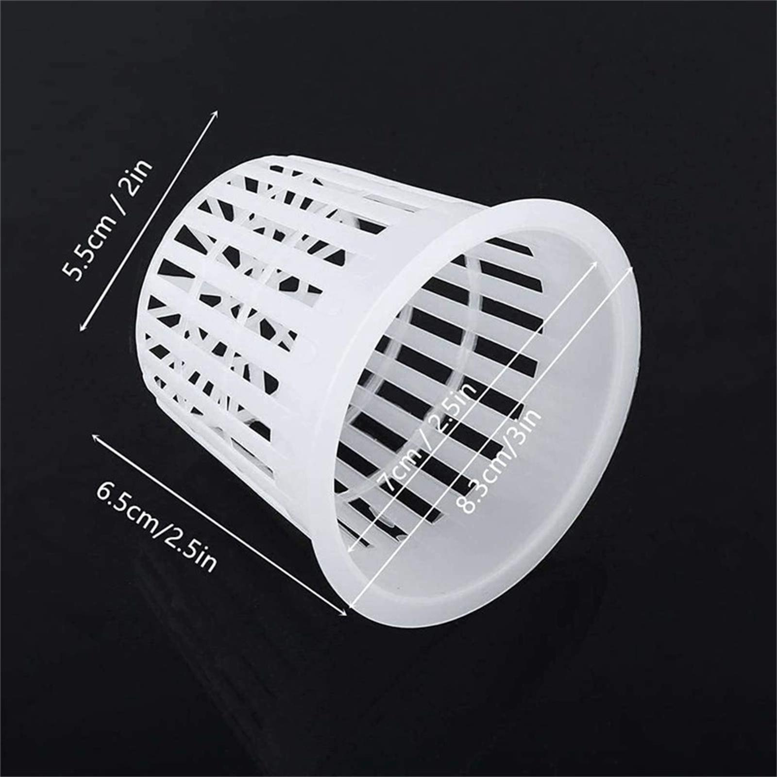 

Hydroponic Planting Basket, Soilless Cultivation 3-Inch Seedling Cup, Plastic Mesh Pot for Vegetables, Herbs, and Garden Seedlings One Size білий