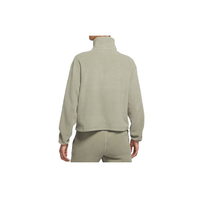Nike Casual Zip-Up Stand Collar Sweatshirt Women Tops Green DB1154-320