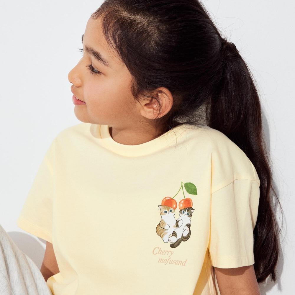 

UNIQLO JAPAN GIRLS Mofusand Fruit Paradise UT с коротким рукавом