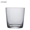 Inmeet 360ml Hand-Blown Striped Crystal Glass for Classic Cocktails And Whiskey Premium Glassware