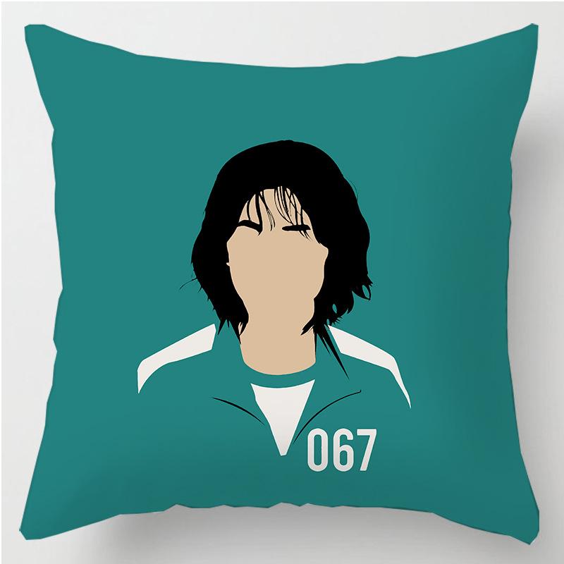 

Игра в кальмара Круглый Чехол для подушки Наволочка Подушка Диван Дом Спальня Декор 10