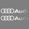 For Hot  Car Styling PVC Logo Side Body Fender Windshield Trunk Bumper Sticker RS S Line A3 A4 A5 A6 A7 Quattro Q2 Q3 Q5 Q7