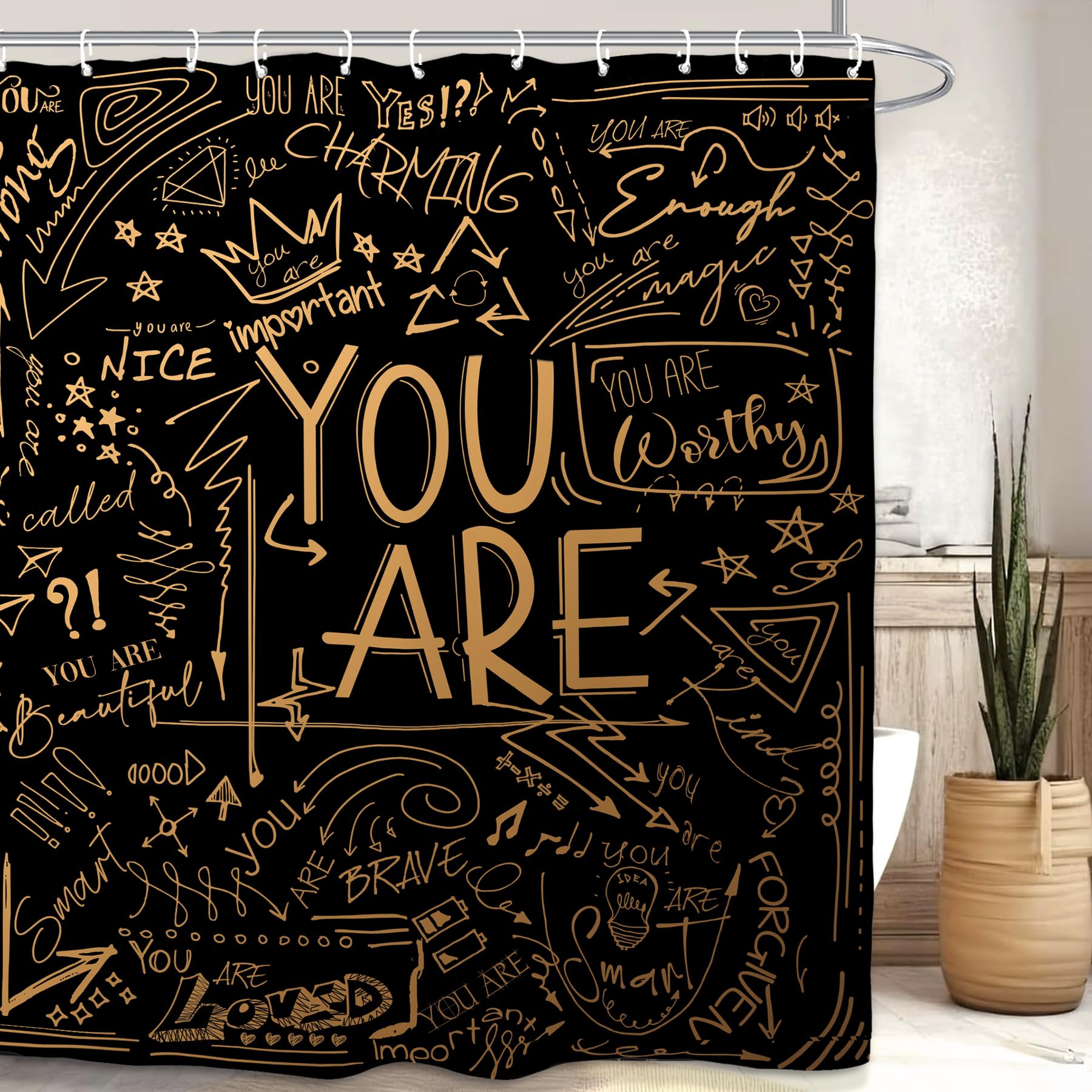 

Colorful Graffiti Abstract Shower Curtain Art Funny Cool Man Teen Boys Character Bathroom Decor With Hooks W60H190(CM)-1 Pcs