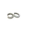 Silver Rhinestone Crystal Hoop Earrings for Women Girls Newest Luxury Romantic Earrings Fashion Jewelry Gifts