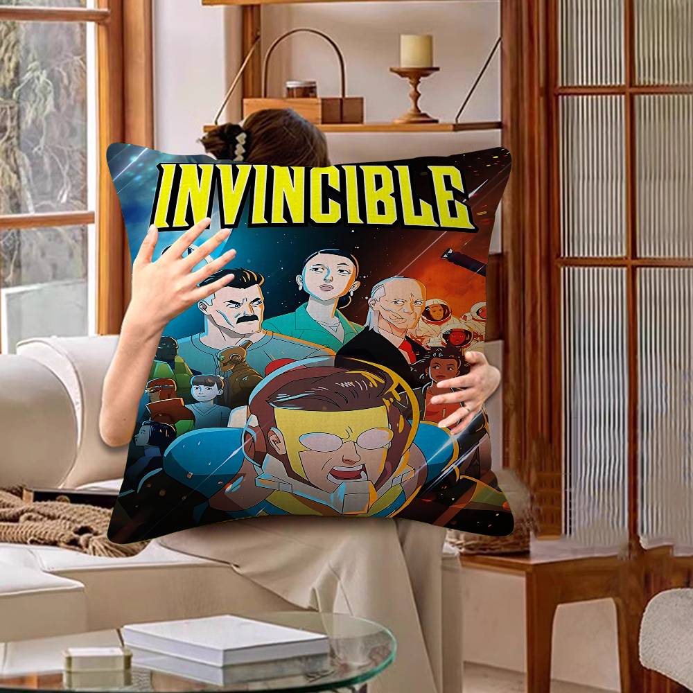 I-Invincible Cartoon Cushion Cover Polyester Sofa Cushions Decorative Throw Pillows Home Decoration Pillowcover