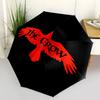 1 Stück The Crow Automatischer Regenschirm | Tragbar Faltbar 8-Rippen Manuell Öffnend, Süßes Halloween & Weihnachtsgeschenk für Draußen, Lässiges Accessoire, Langlebige Schirmkappe y