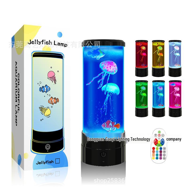 LED Jellyfish Night Light: USB-Powered Bedside Table Lamp for Home & Bedroom, Perfect for Atmosphere & Christmas Decor