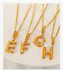 18k Gold-Plated Titanium Steel Bubble Letters Necklace for Women