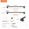 Roof Rack Cross Bars, Compatible with 2011-2021 Jeep Grand Cherokee with Grooved Side Rails, 200lbs Load Capacity, Aluminum Crossbars with Locks, for