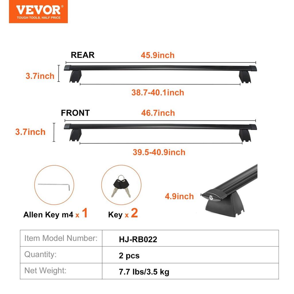 Roof Rack Cross Bars, Compatible with 2011-2021 Jeep Grand Cherokee with Grooved Side Rails, 200lbs Load Capacity, Aluminum Crossbars with Locks, for