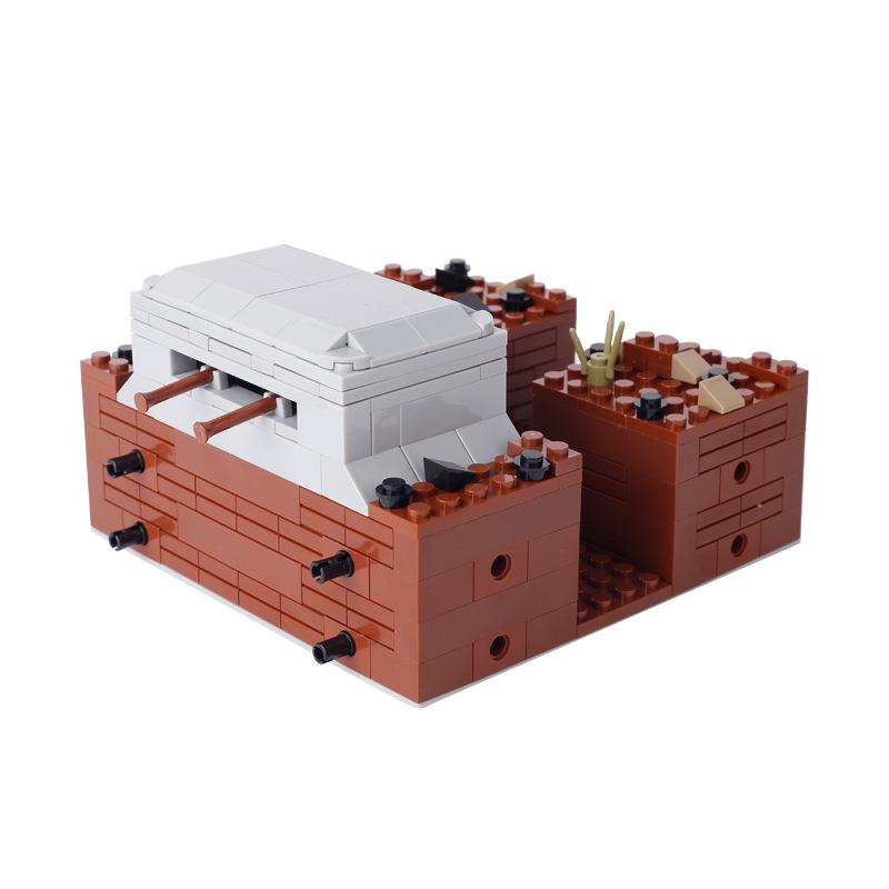 Toys Model Military Accessories Model WW2 Building Blocks Battlefield Blockhouse Sentry Tower Command Post Bunker Gift