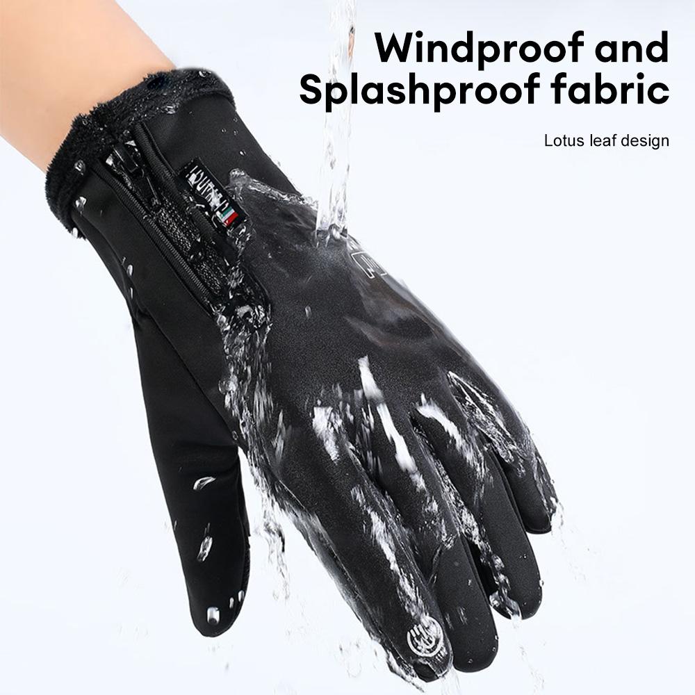Winter Warm Touch Screen Gloves Outdoor Windproof Waterproof Cold-proof Gloves Men Driving Cycling Fishing Ski Gloves