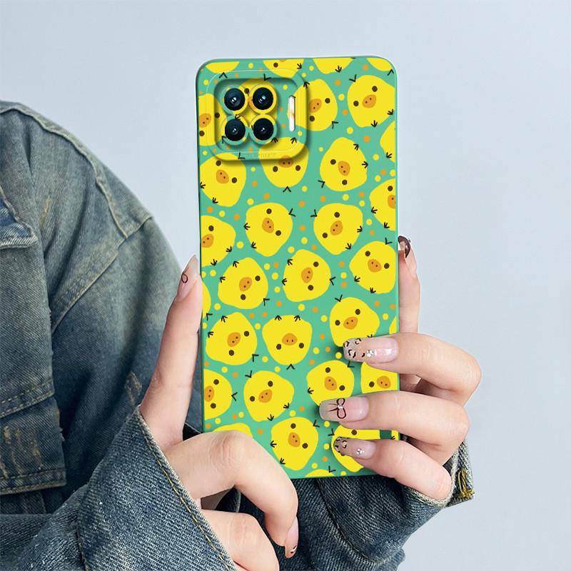 For OPPO Reno4 Lite Reno4 F Phone Case Reno 4 Lite 4F Cover Soft Silicone Cartoon Funda Lovely Panda Flower Printed Coque Casing