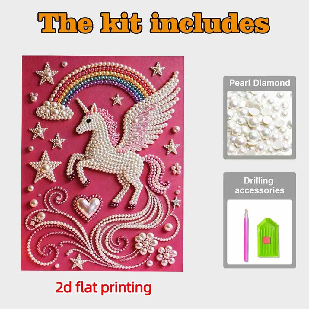 DIY Pegasus Pearl Art Painting for Home Wall Decor Pearl Gem Paintings Picture Arts Craft  for Adults/Beginners Gift Idea Home Decor Without Frame