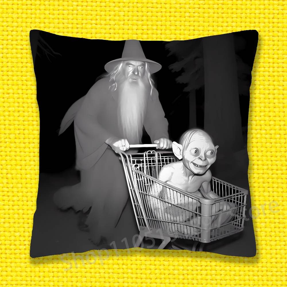 L-Lord of the R-Rings Gollum Throw Pillow Case For 55x55cm 30x30cm 50x50cm 45x45cm 40x40cm Square Chair Pillowcase Case