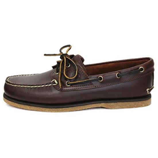 Timberland 25077 Classic Boat Deck Medium Full US9 2-Eye Shoes, Brown, Grain, (approx. 27.0cm)