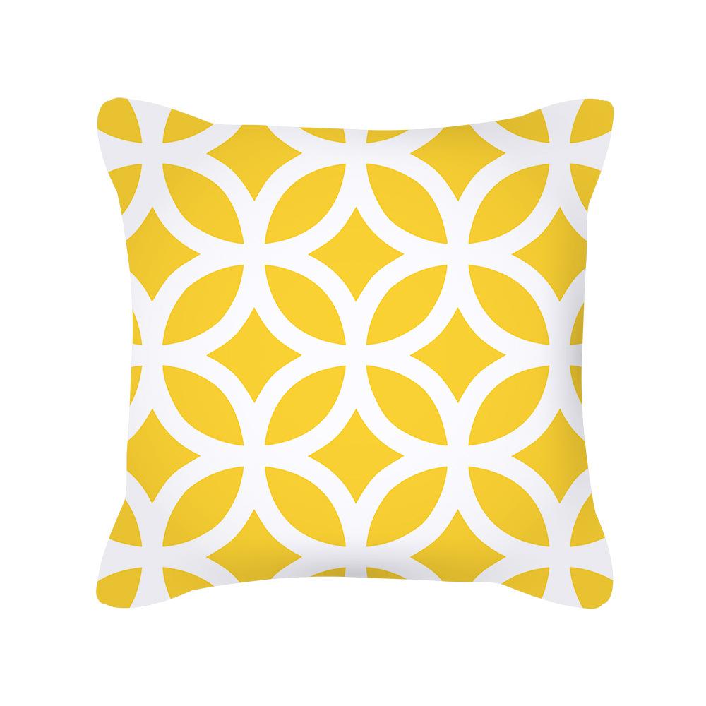 Modern Simple Geometric Pillow Nordic Style Peach Skin Bedside Cushion Cover Waist Pillow Cover New Home