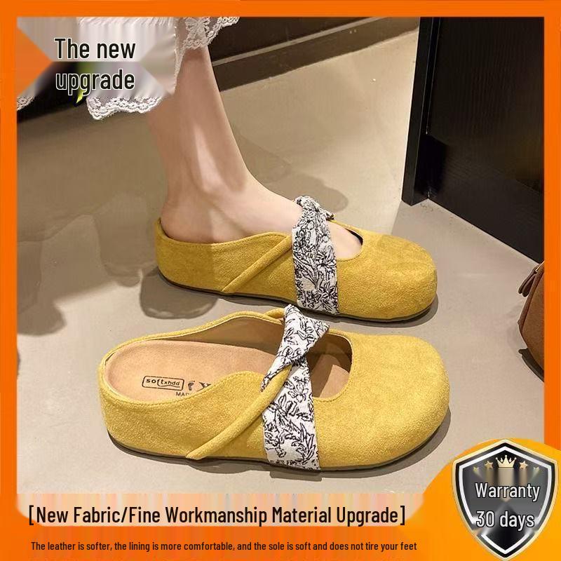 Birkenstock Women s Versatile 2025 Autumn Retro Thick Sole Closed-Toe Slip-On Half-Slippers 36 3890₽