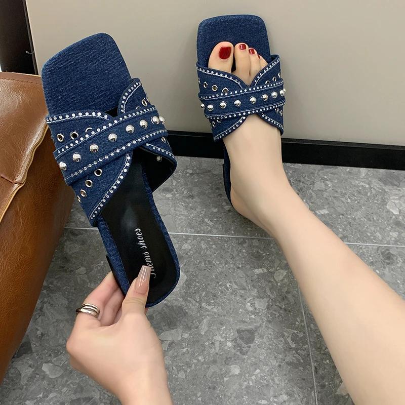 Fashion Women Shoes Open Toe Slippers Walking 2024 Summer New Fashion Beach Flip Flops Sandals Designer Slides Mujer Shoes  Sandalias