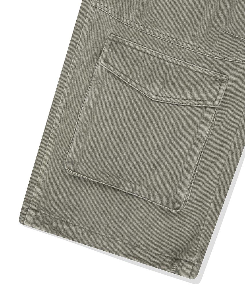 MAHAGRID Overdyed Utility Pant Khaki(Mg2Esmd110A)