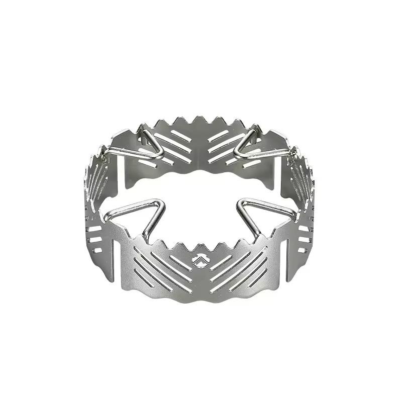 CAMPINGMOON Outdoor Portable Stainless Steel Stove Wind Shield Lightweight Hollow Windscreen Camping Stove Windshield For Hiking