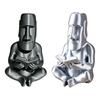 DYS 3D Printed Reading Moai Figurine Ornament, Cross-Legged Sitting Statue Desktop Decoration, Creative Sculpture, Unique Gift for Students Office