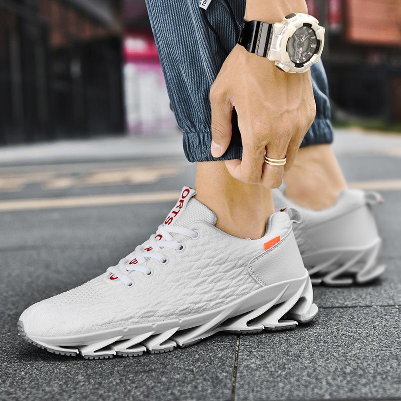 

2024 Men s Breathable Mesh Running Shoes - Trendy, Large Size, Casual Sporty Blade Design for Spring & Autumn 46 білий