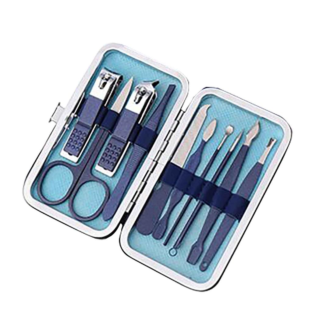 Blue Stainless Steel Nail Clippers Combination Pedicure Nail Clippers Gift Box