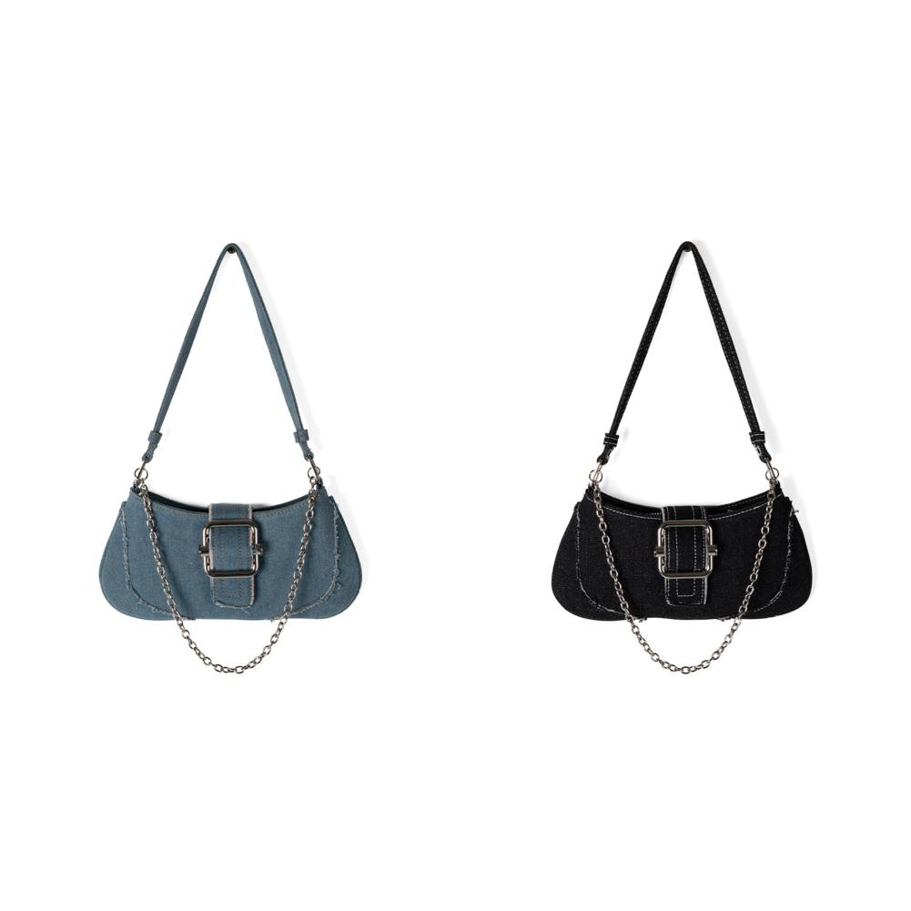 

FE# Women Denim Underarm Bag Chic Vintage Hobo Bag for Outdoor Travel (Dark Blue