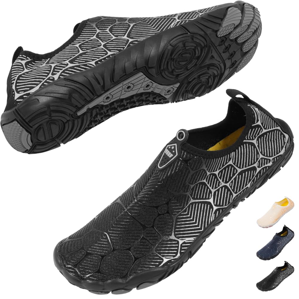 

Marine Shoes Water Shoes Aqua Shoes Foot Protection Beach Sandals Lightweight Breathable Amphibious Shoes for Water Surfing Unisex Black [YAKIDA]