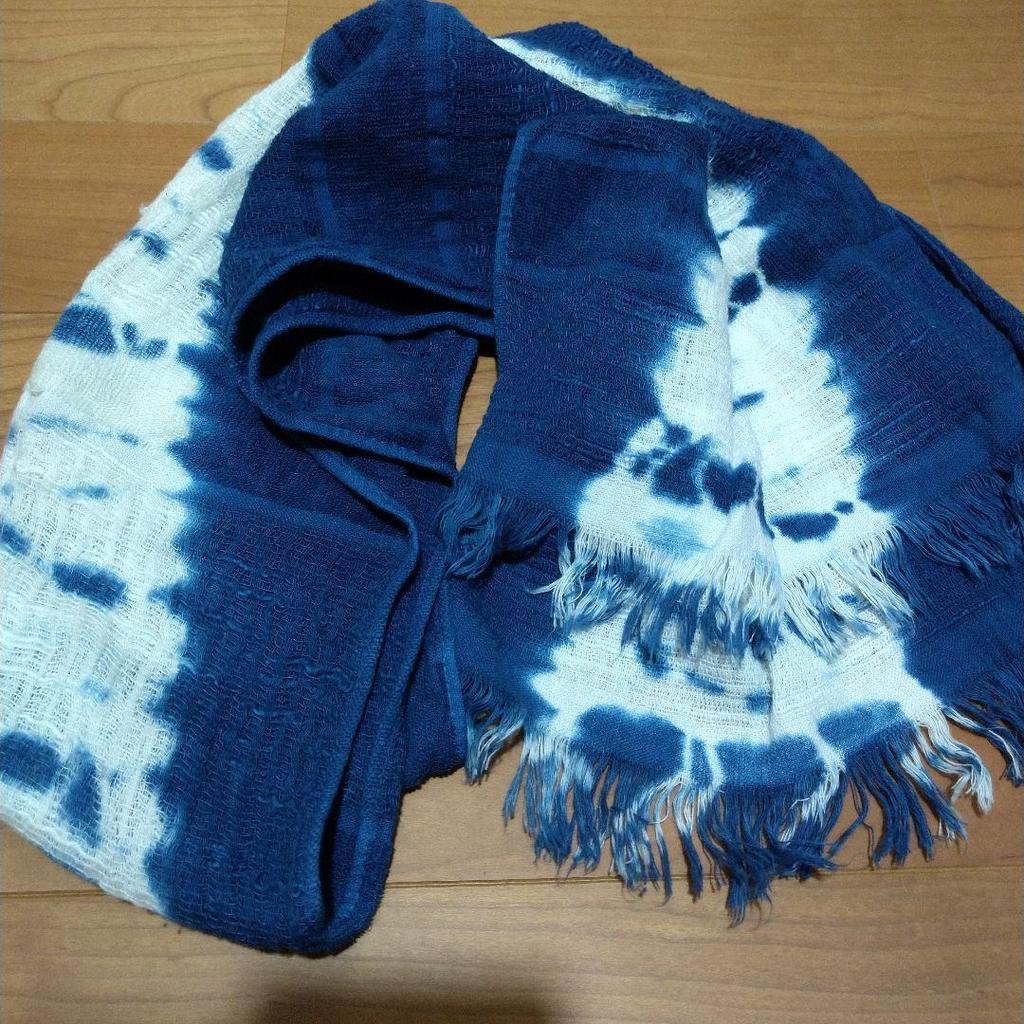 Used Indigo dyed cotton stole