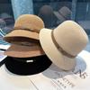 Womens Ladies Summer Straw Fisherman's Hat Sun Hat Adjustable Visor Hat