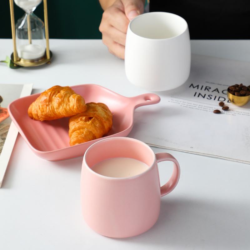 Einfache Tasse aus Keramik im nordischen Stil Kaffee Milch Tasse Büro Zuhause Frühstückstasse Zuhause Hotel Trinkbecher