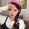 Vertical Thread Sponge Wide Headband Spring Summer High Cranial Top Slim Face Sweet Versatile Women Hair Hoop