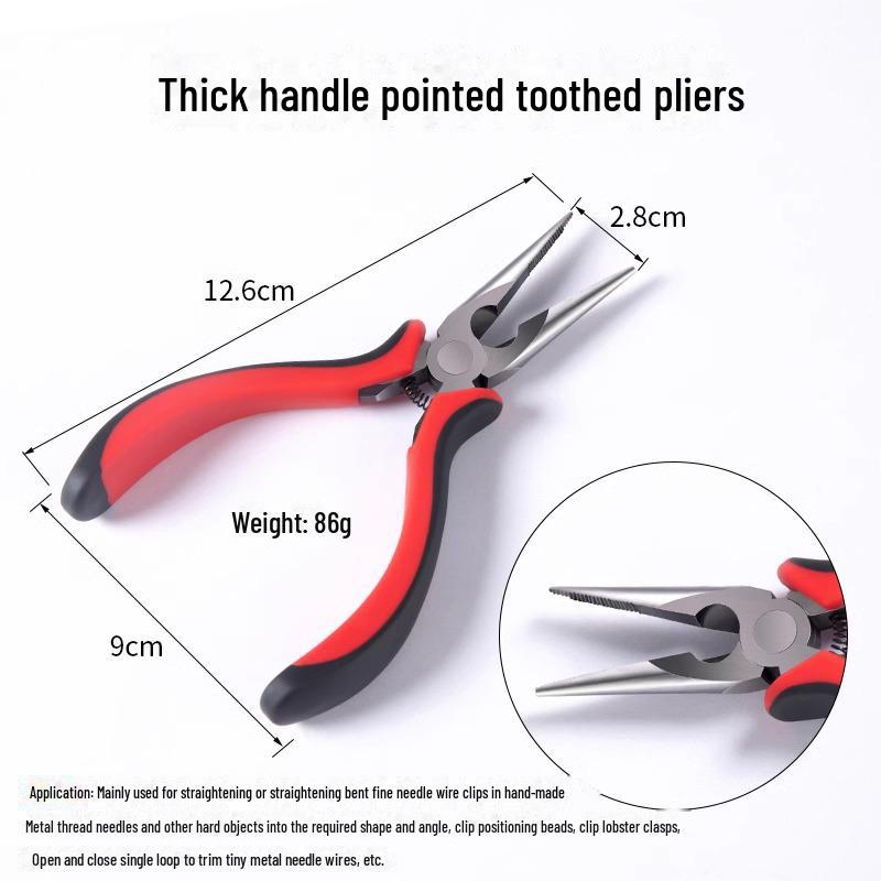 DIY Jewelry Needle-Nose Pliers: Handmade Accessory Tool for Bracelets, Necklaces, and Pearl Stringing.