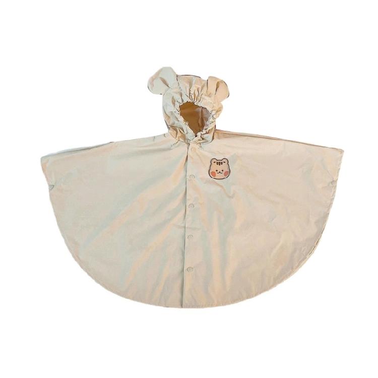 Children Rain Poncho Coat Jacket with Backpack Position Student RainWear
