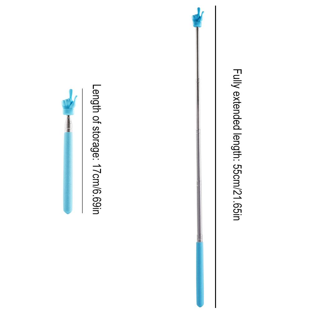 Colorful Finger Design Retractable Teacher Pointer Anti-slip Handle Teaching Guide Pointer Teaching Stick Whiteboard Pointer